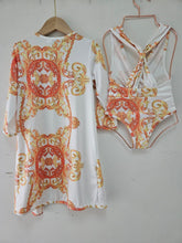Load image into Gallery viewer, Designer Inspired Swimming Costume and Wrap Set