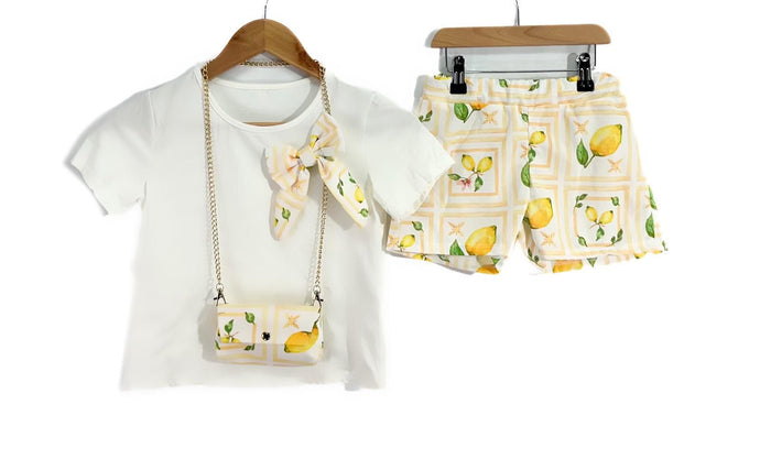 Lemon Short Set and Bag