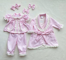 Load image into Gallery viewer, Pink Lux Cotton Pyjamas and Nightcoat