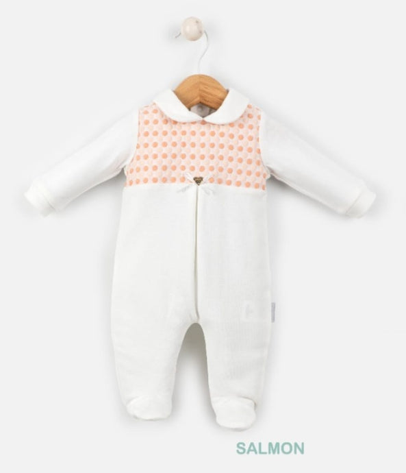 Girls Peach Babygrow