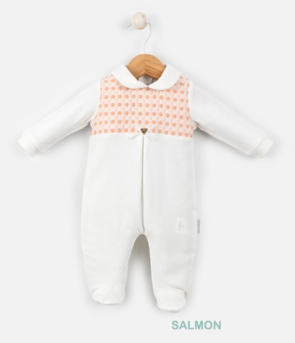 Girls Peach Babygrow