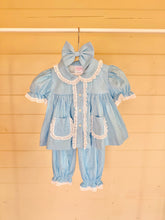 Load image into Gallery viewer, Blue Swiss Cotton Long Leg Pyjamas