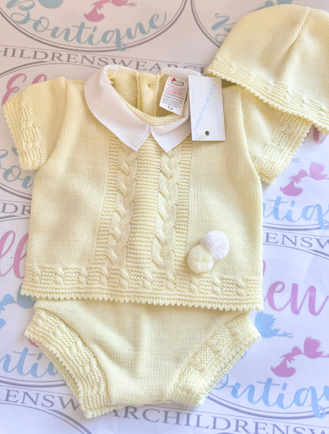 Lemon Knit Jam Pants Set