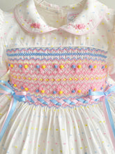Load image into Gallery viewer, Swiss Cotton Pastels Smocked Dress Preorder