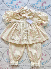 Load image into Gallery viewer, Cream and Pink Floral Long Leg Pyjamas