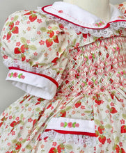 Load image into Gallery viewer, Strawberries Smocked Dress