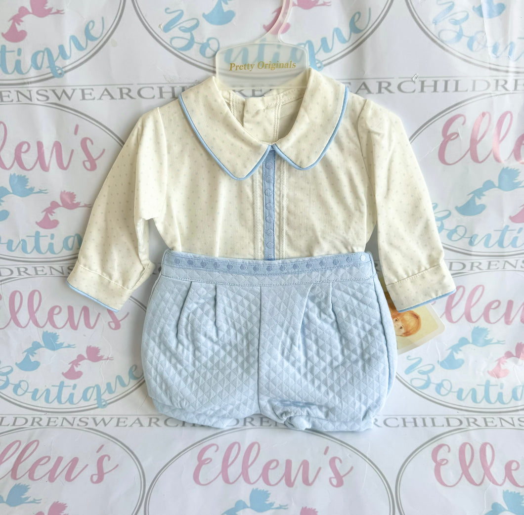 Pretty Originals Blue and Cream Suit