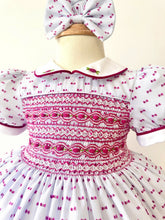 Load image into Gallery viewer, Winter Pink Swiss Cotton Smocked Dress