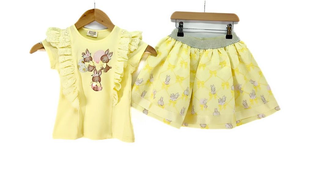 Lemon Bunny Skirt Set