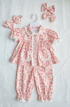 Load image into Gallery viewer, Pink Floral Long Leg Pyjamas
