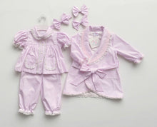 Load image into Gallery viewer, PREORDER Pink Stripes Pyjamas and Nightcoat
