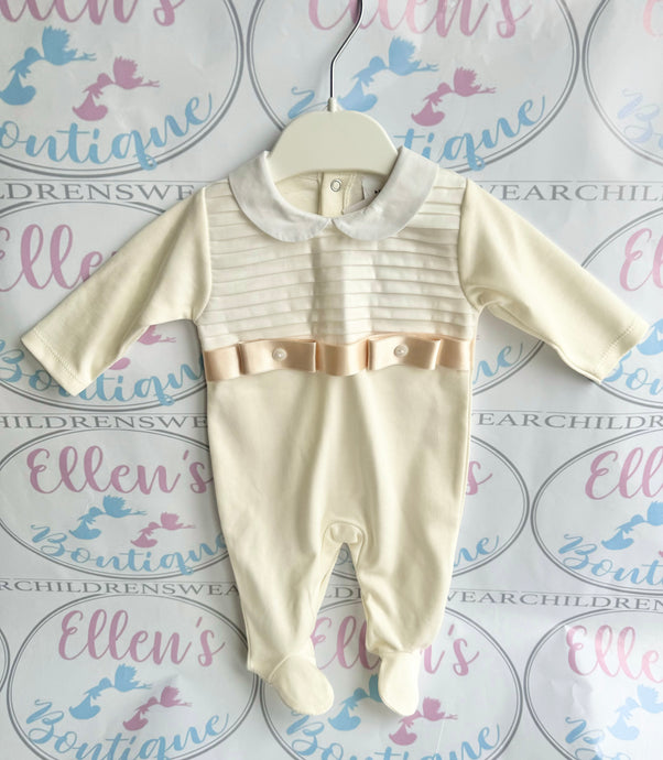 Cream Cotton Babygrow