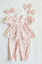Load image into Gallery viewer, Pink Roses Cotton Long Leg Pyjamas