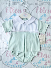 Load image into Gallery viewer, Boys Cotton Mint Green Set