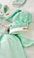 Load image into Gallery viewer, Mint and Pink Smocked Dress