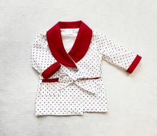 Load image into Gallery viewer, PREORDER Boys Red, Navy and Blue Swiss Cotton Pyjamas and Nightcoat