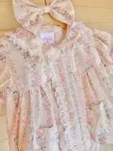 Load image into Gallery viewer, Cream and Pink Floral Long Leg Pyjamas