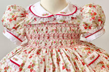 Load image into Gallery viewer, Strawberries Smocked Dress