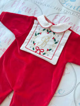 Load image into Gallery viewer, Red Velvet Christmas Babygrow
