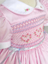 Load image into Gallery viewer, Pink Hearts Smocked Dress