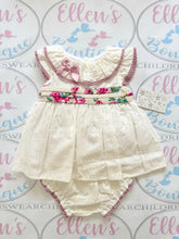 Load image into Gallery viewer, Floral and Cream Dress Set