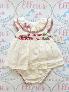 Floral and Cream Dress Set