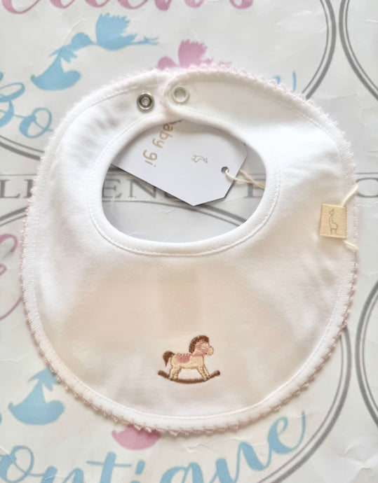 Baby GI Pink Rocking Horse Bib