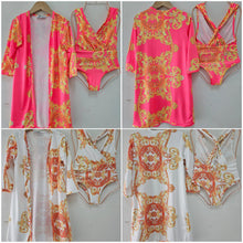 Load image into Gallery viewer, Designer Inspired Swimming Costume and Wrap Set