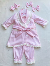 Load image into Gallery viewer, Pink Lux Cotton Pyjamas and Nightcoat