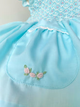 Load image into Gallery viewer, Turquoise Blue Sleeveless Smocked Dress