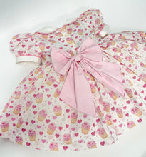 Load image into Gallery viewer, Pink Cupcakes Smocked Dress