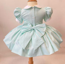 Load image into Gallery viewer, Mint and Cream Smocked Dress