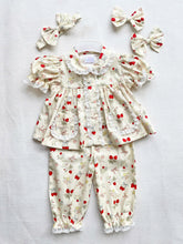 Load image into Gallery viewer, Strawberry and Bows Long Leg Pyjamas