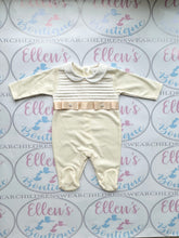 Load image into Gallery viewer, Cream Cotton Babygrow