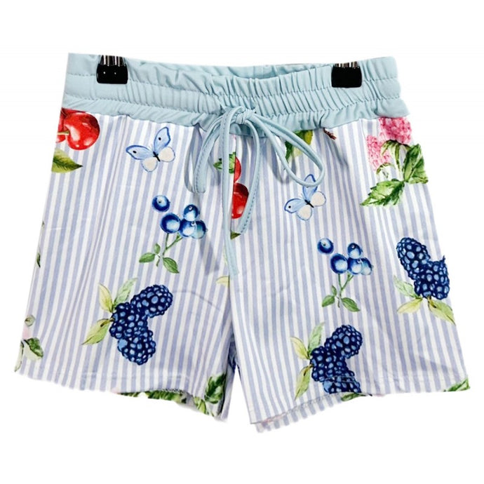 Blue French Swim Shorts