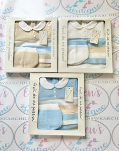 Boys Knitted 3 Piece Box Sets