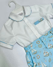 Load image into Gallery viewer, Blue Boat Shirt and Shorts Set