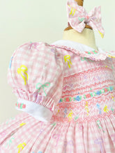 Load image into Gallery viewer, Smocked Bows and Pastels Dress