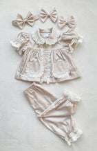 Load image into Gallery viewer, Beige Lux Cotton Pyjamas and Nightcoat