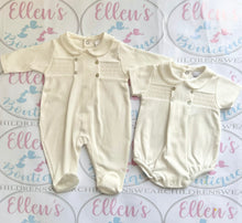 Load image into Gallery viewer, Cream Cotton Smocked Romper