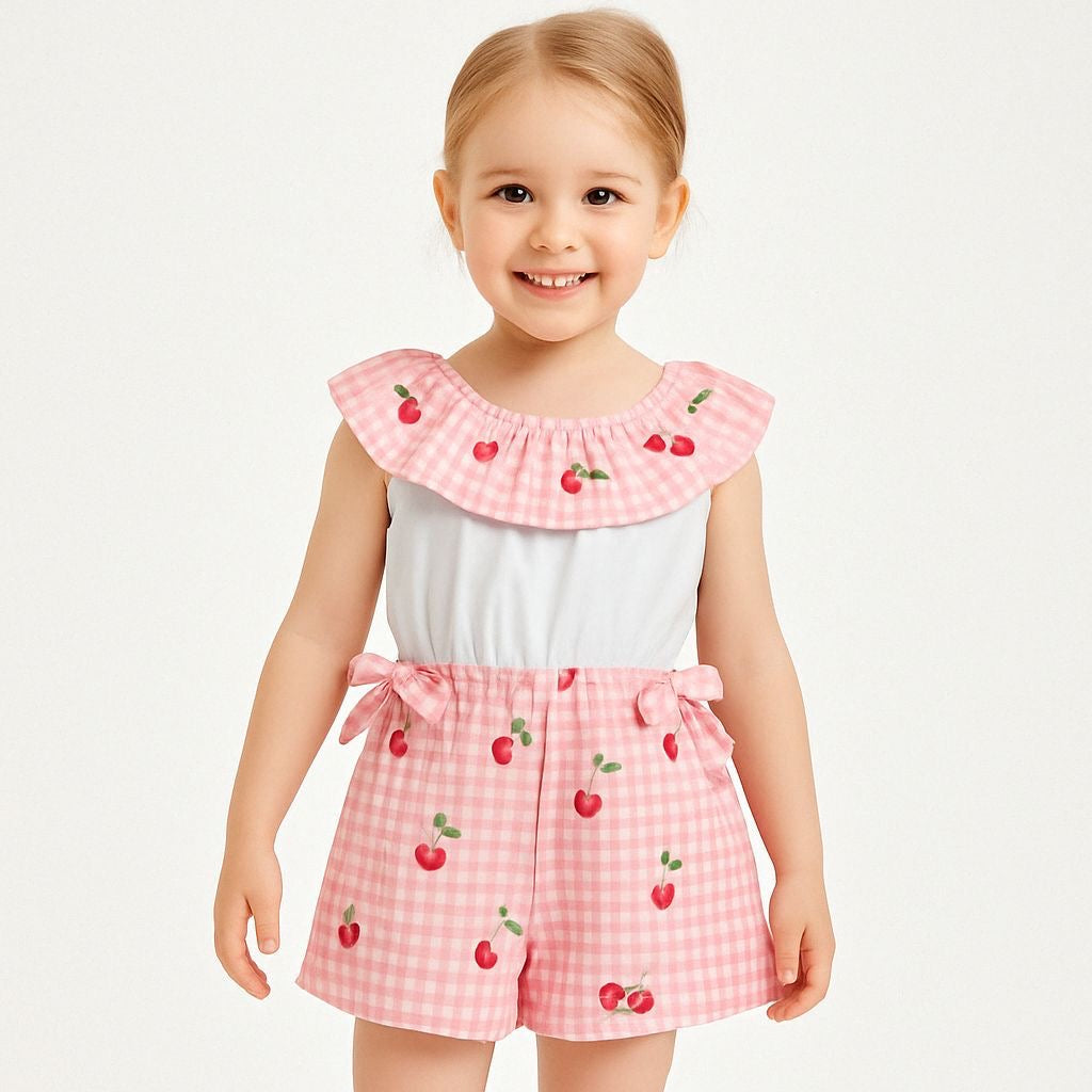 Pink Cherries Playsuit