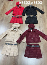 Load image into Gallery viewer, Cream 3 Piece Skirt, Jacket and Hat Set
