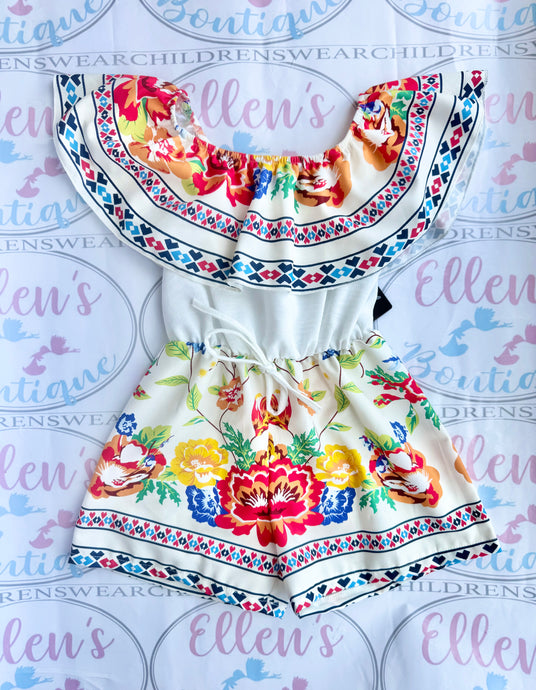 Red Flowers Playsuit