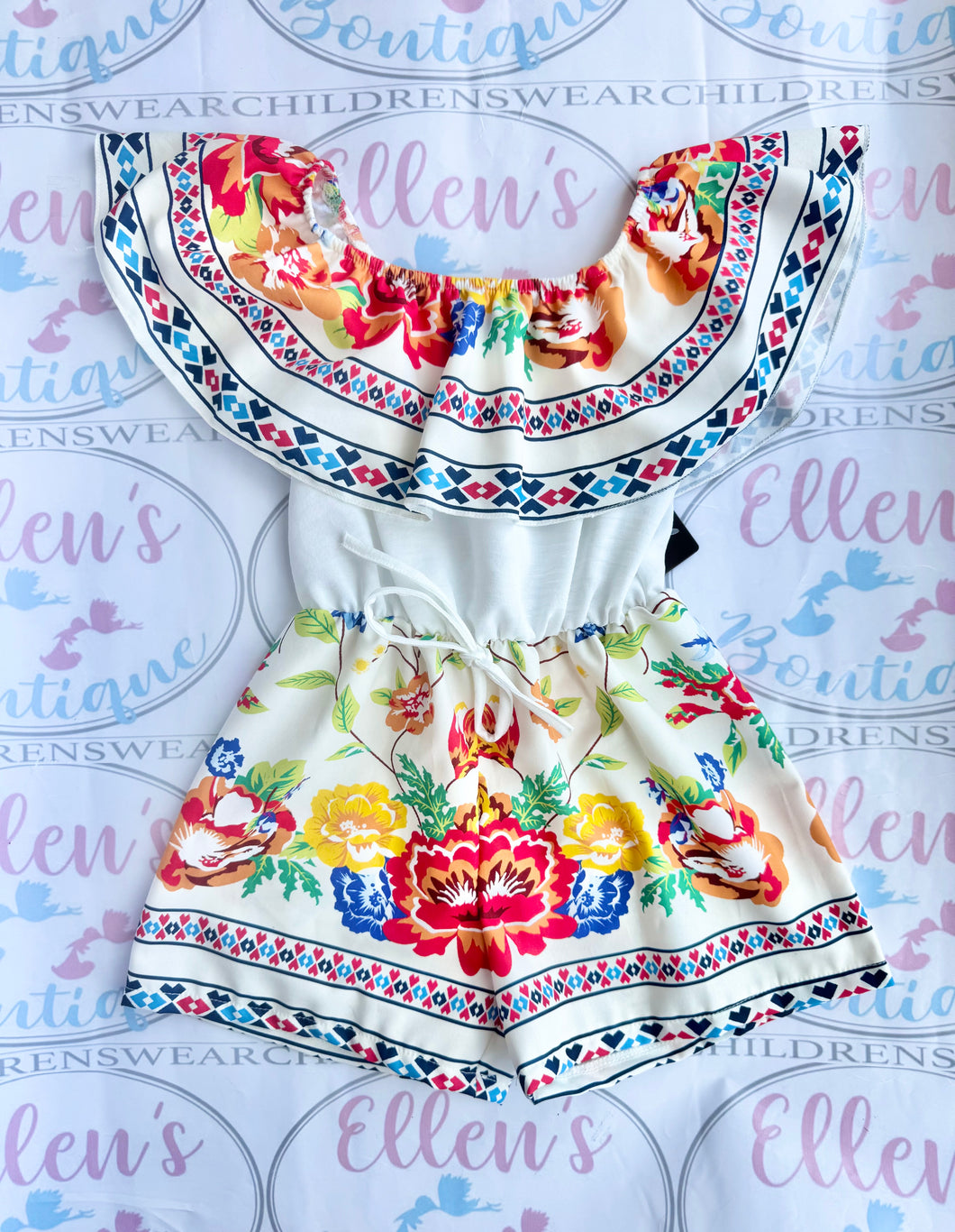 Red Flowers Playsuit