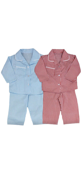 Cotton Candy Stripe Pyjamas - Blue and Red