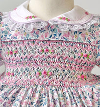 Load image into Gallery viewer, Traditional Floral Smocked Dress