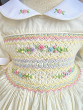 Load image into Gallery viewer, Cream Pastels Smocked Dress