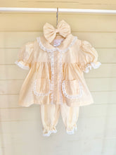 Load image into Gallery viewer, Cream Swiss Cotton Long Leg Pyjamas