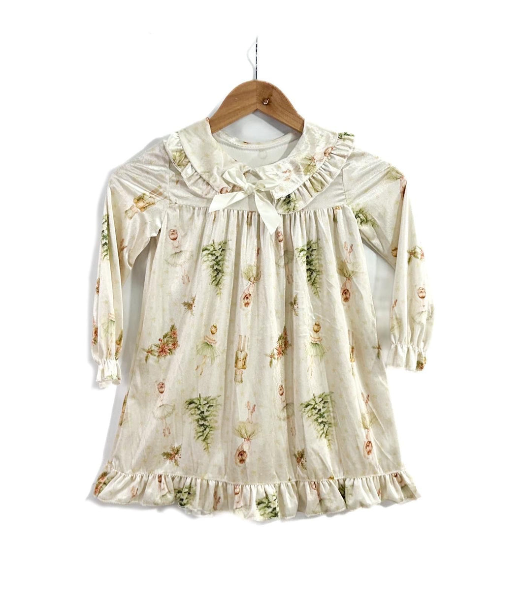 Velvet Cream Nutcracker Nightgown