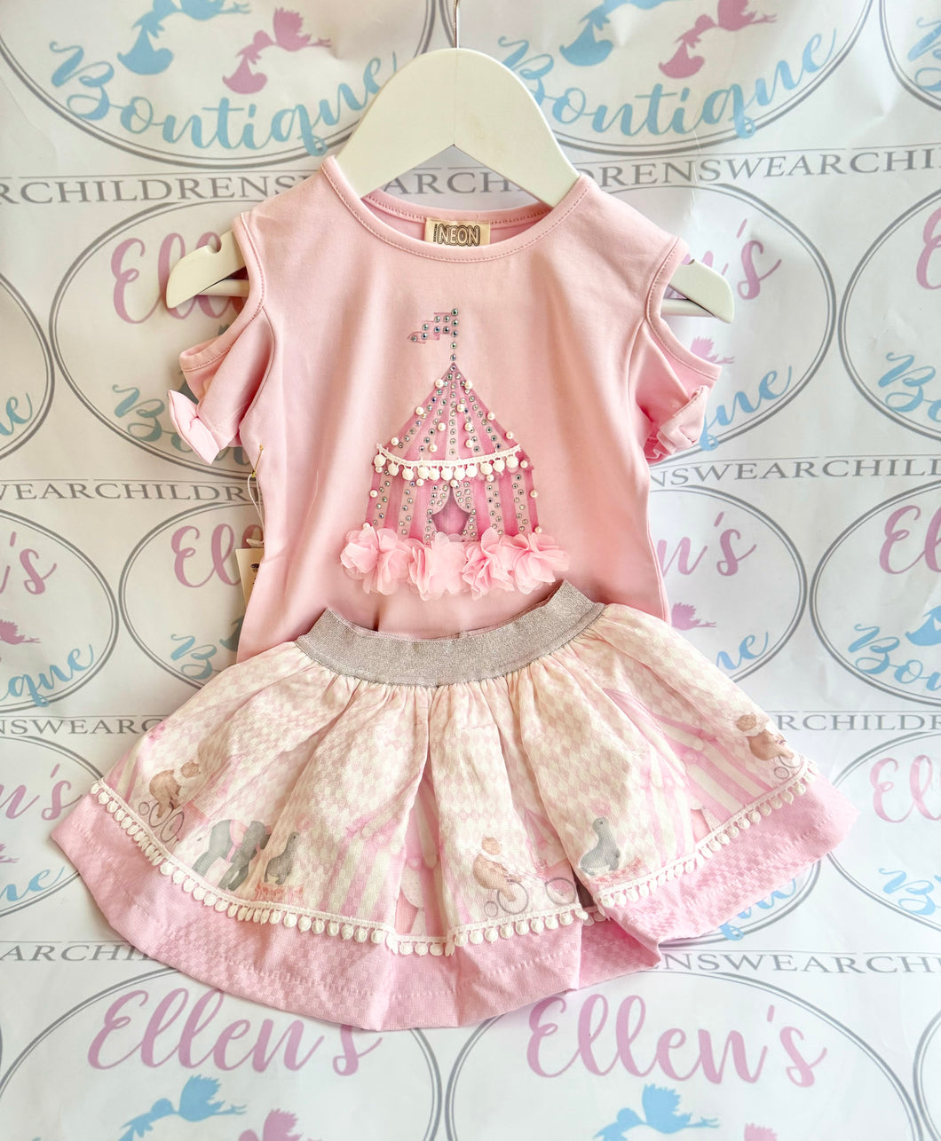 Pink Circus Skirt Set